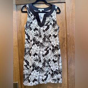 Tommy Bahama Black and White Floral Mini Dress